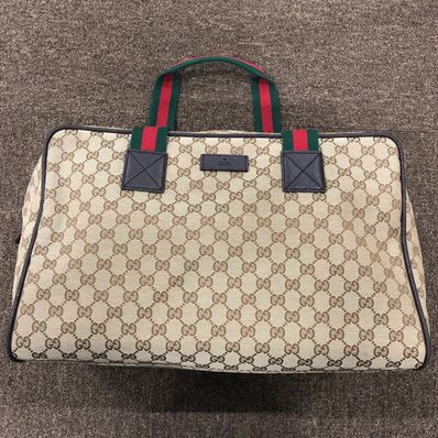 GUCCI GG Canvas Boston Bag "Beige"