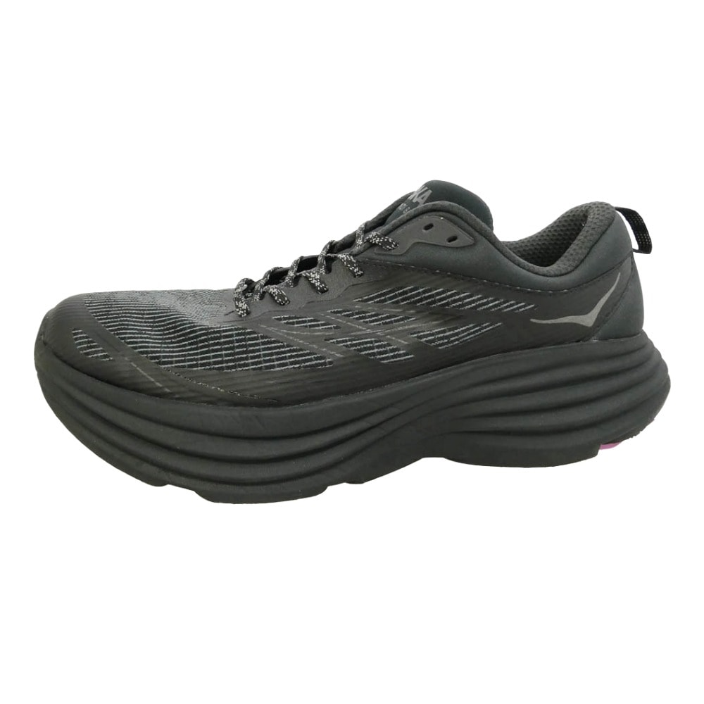 HOKA ONE ONE ホカ オネオネ 1155391 BONDI 8 TS CAGED ボンダイ 8 ローカット スニーカー ブラック系 30cm【中古】
