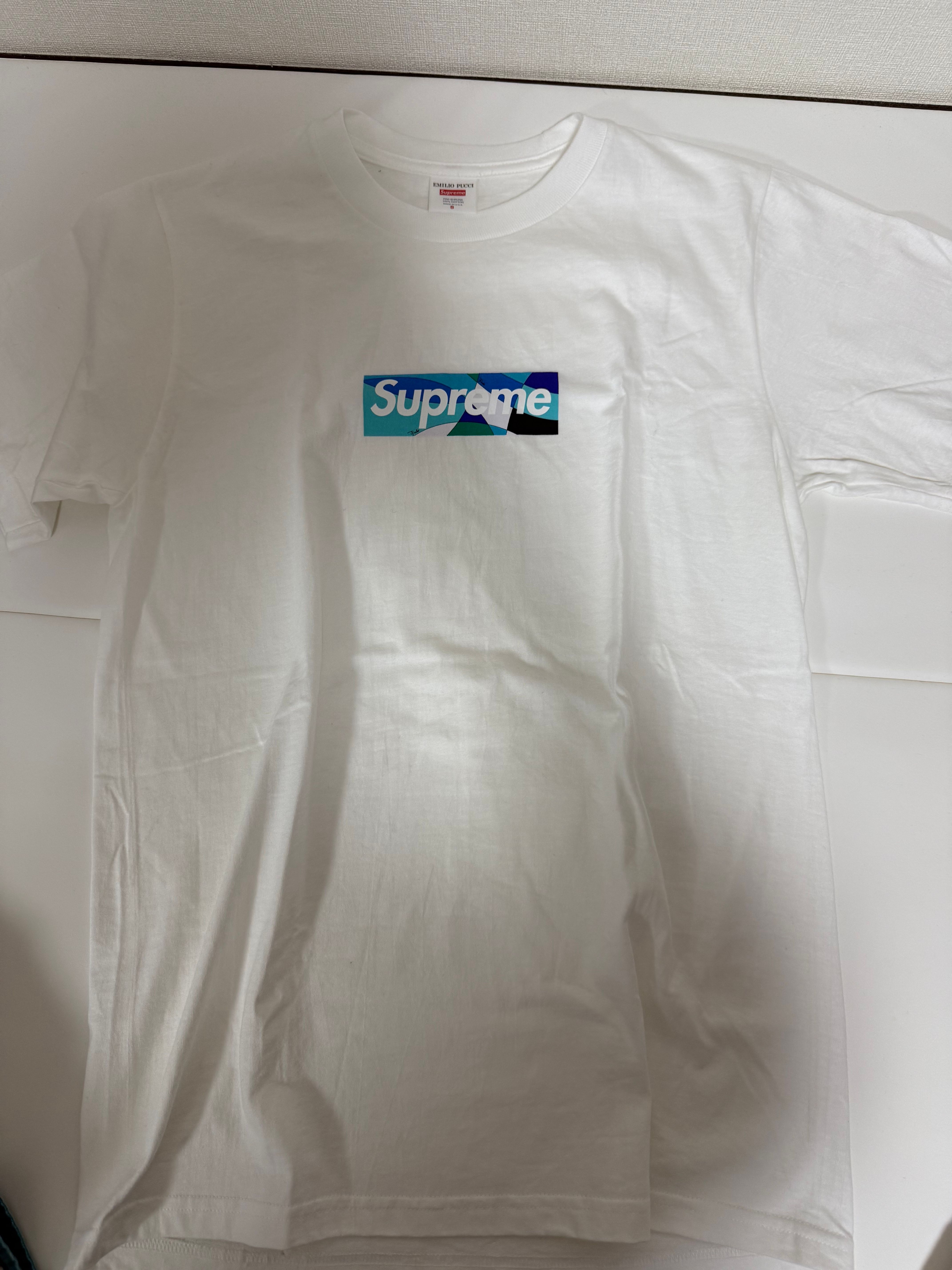 Supreme / Emilio Pucci® Box Logo Tee "White/Blue"