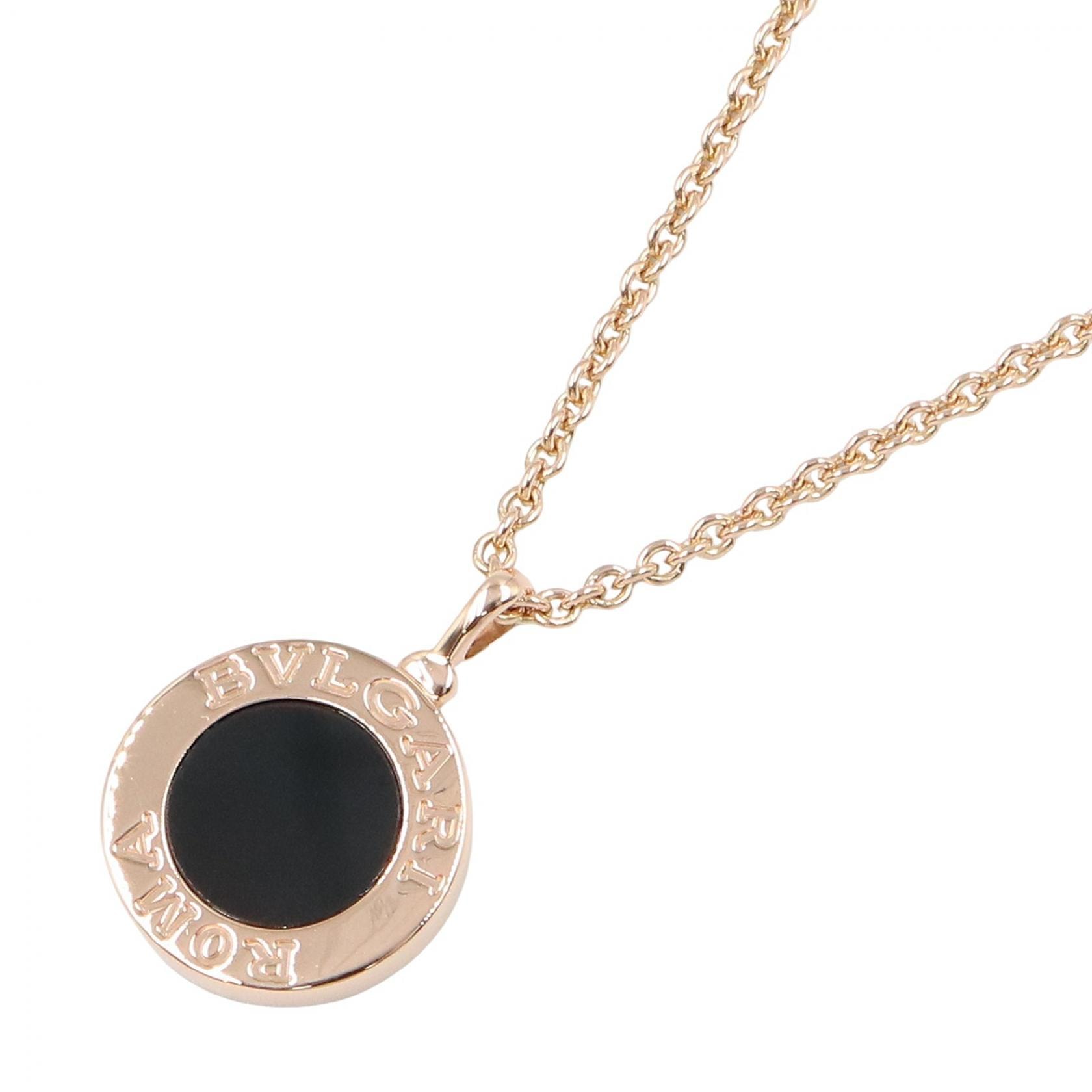 ブルガリ BVLGARI ブルガリブルガリネックレス ダイヤ オニキス ネックレス ジュエリー K18PG(ピンクゴールド) ダイヤモンド オニキス レディース ゴールド系 / クリア系 / ブラック系 350815 【中古】