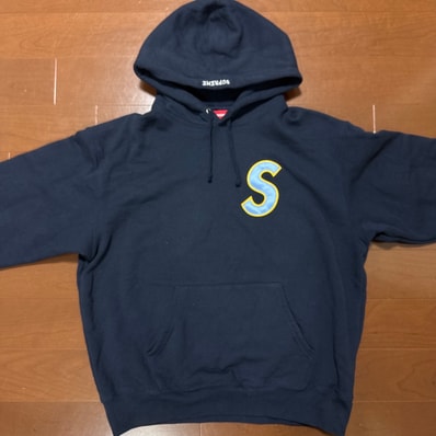 Supreme S Logo Hooded Sweatshirt "Navy"