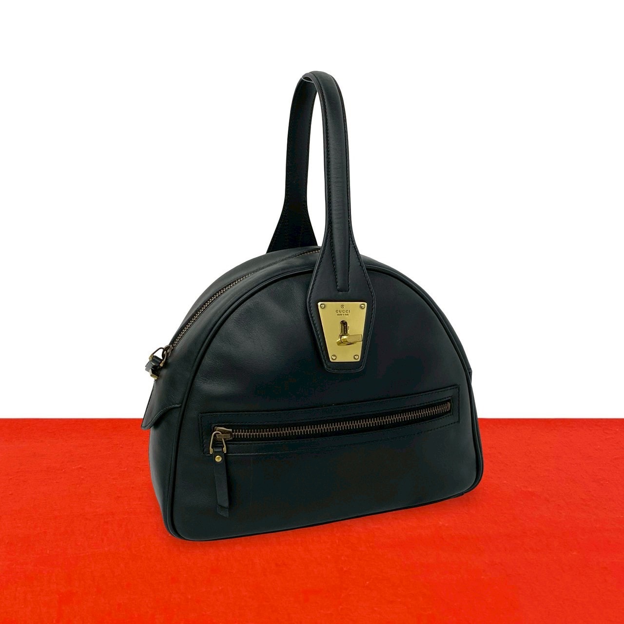 B (目立った傷や汚れなし)】GUCCI グッチ ロゴ 金具 レザー