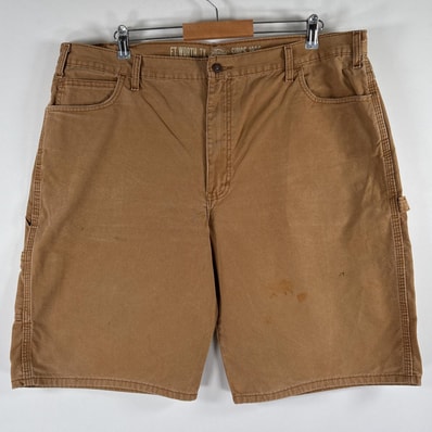 古着 ディッキーズ Dickies ショートパンツ ダック地 大きいサイズ 短パン 半ズボン ペインターパンツ ショーツ カーゴ ワーク ブラウン系 メンズ