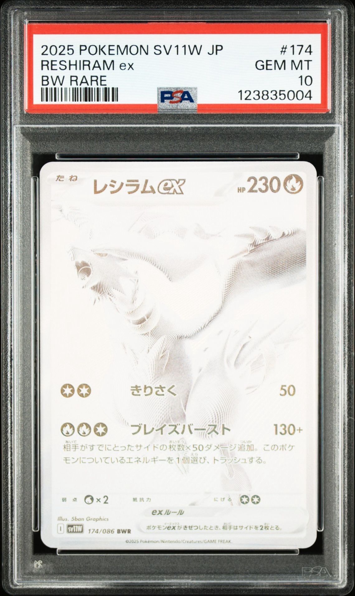 安心鑑定付き】PSA10 レシラムex #174 BW RARE 安心鑑定付き】PSA10