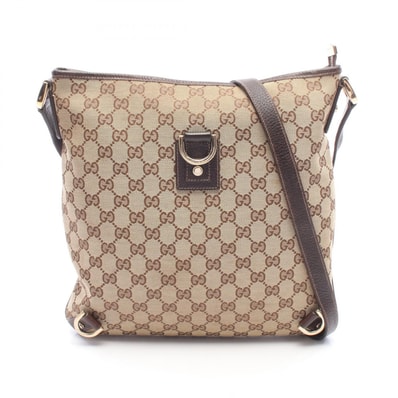 グッチ GUCCI アビー GGキャンバス ショルダーバッグ バッグ キャンバス レザー レディース ベージュ系 / ブラウン系 131326 【中古】