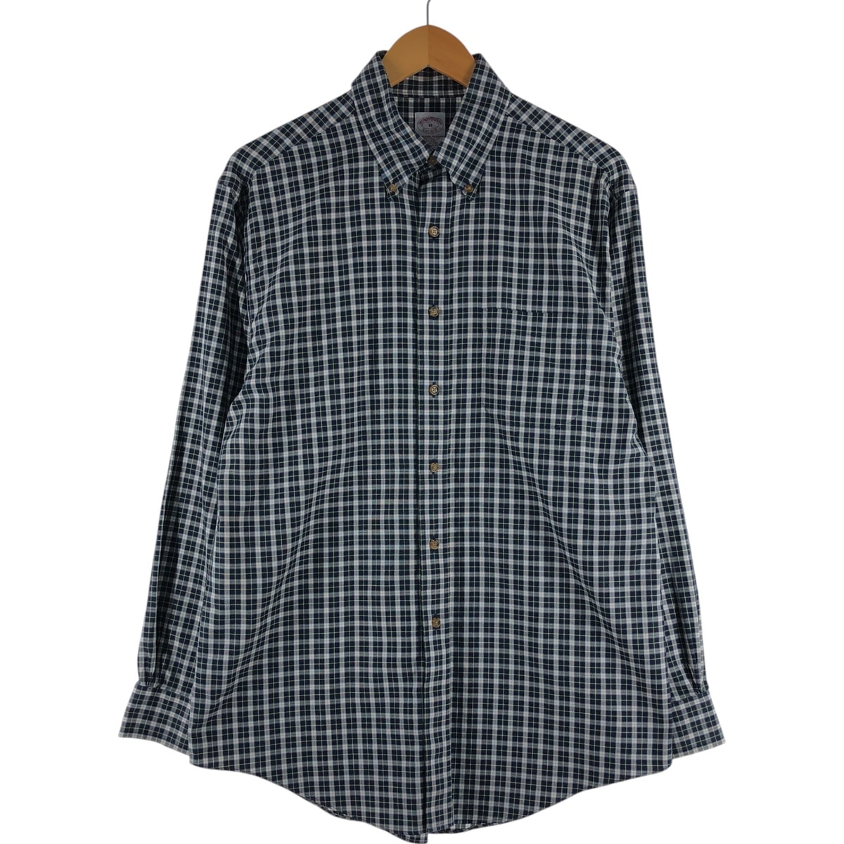 古着 ブルックスブラザーズ Brooks Brothers Est.1818 長袖 ボタンダウンチェックシャツ メンズM相当/eaa528101