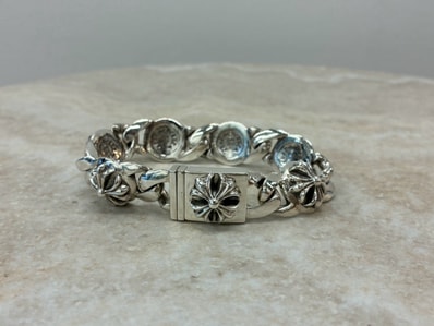 Chrome Hearts Cross Link Bracelet "Silver"