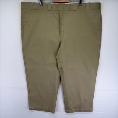 古着 ディッキーズ Dickies パンツ ワークパンツ チノパン スラックス 874 ジッパーフライ ストレート w50 L30 ベージュ系 メンズ