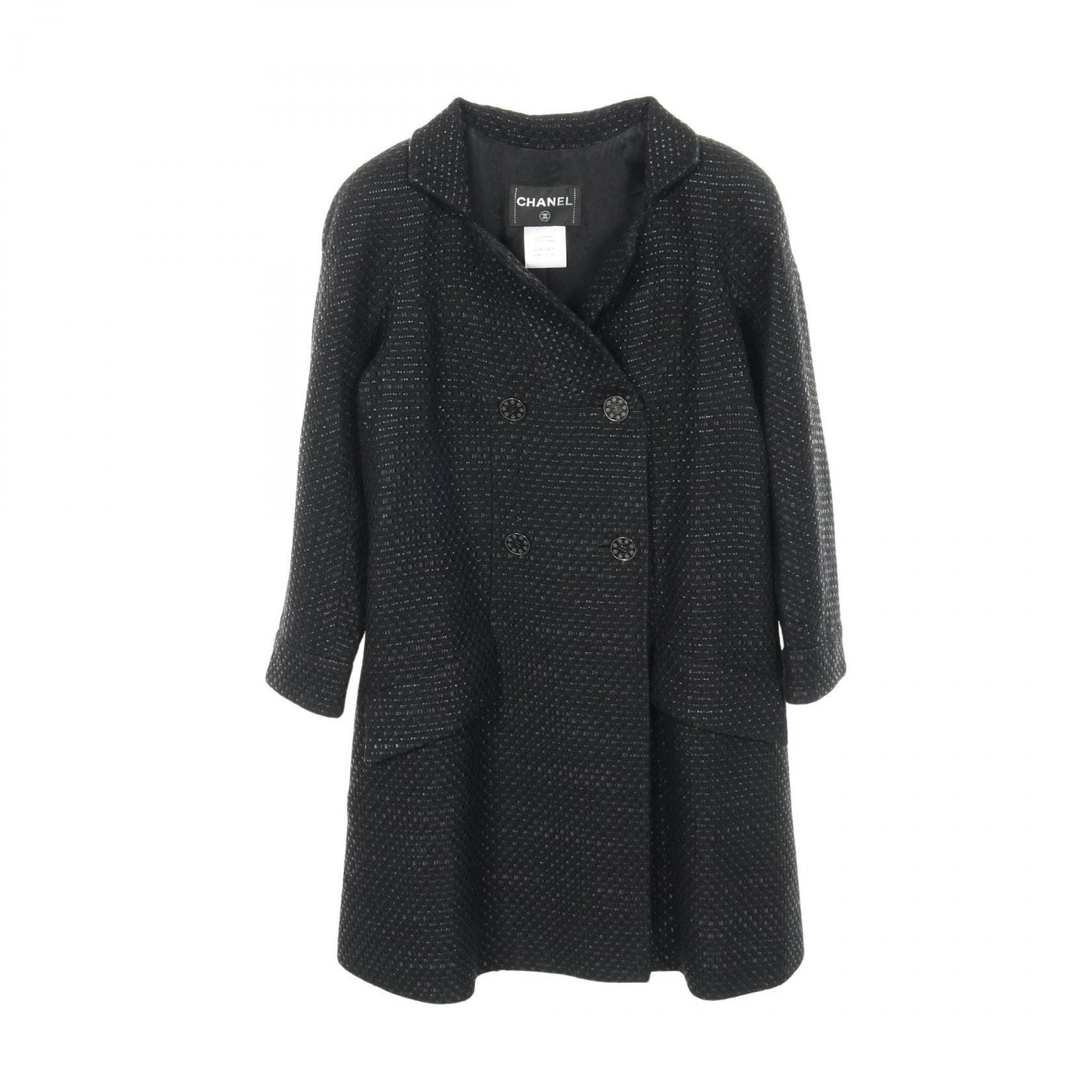 シャネル CHANEL ココマークボタン 衣料品 アウター コットン レディース ブラック系 P53180V39572 【中古】