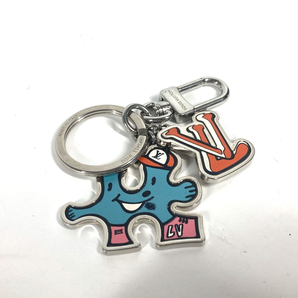 ルイヴィトン LOUIS VUITTON ポルトクレ・LV パズル MP3453 バッグチャーム キーホルダー メタル シルバー