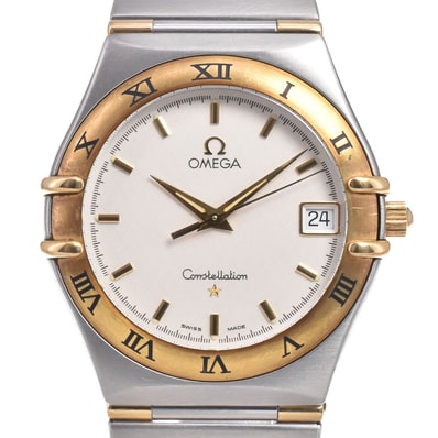 オメガ OMEGA 1312.30 コンステレーション SS/K18YG シルバー クォーツ メンズ 美品 腕時計 I#150610