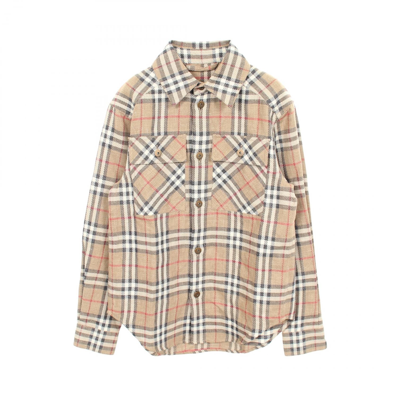 バーバリー BURBERRY ノバチェック 長袖 衣料品 トップス コットン ファブリック メンズ ベージュ系 / マルチカラー 8108014 【中古】
