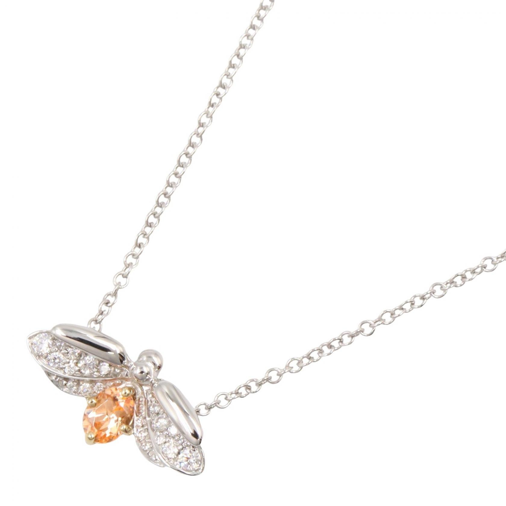 ティファニー TIFFANY&CO ファイヤーフライ ダイヤ ガーネット ネックレス ネックレス ジュエリー Pt950プラチナ K18(イエローゴールド) ダイヤモンド / ガーネット レディース シルバー系 / ゴールド系 / オレンジ系