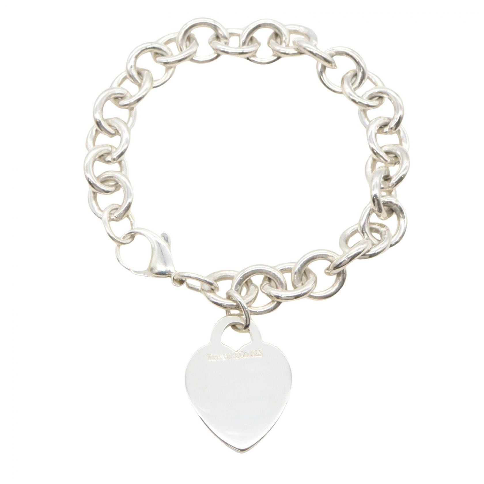 ティファニー TIFFANY&CO ハートタグブレスレット ブレスレット アクセサリー シルバー925 レディース シルバー系 【中古】