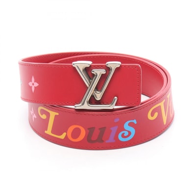 ルイ・ヴィトン LOUIS VUITTON サンチュール LVニューウェーブ ベルト 衣料品 レザー レッド レディース レッド系 / マルチカラー M0096 【中古】