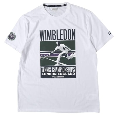 POLO SPORT ポロスポーツ 130TH WIMBLEDON TEE 130周年記念 ウィンブルドンTシャツ 776601508001 / 4700377507 M WHITE Ralph Lauren ラルフローレン 半袖 テニス トップス