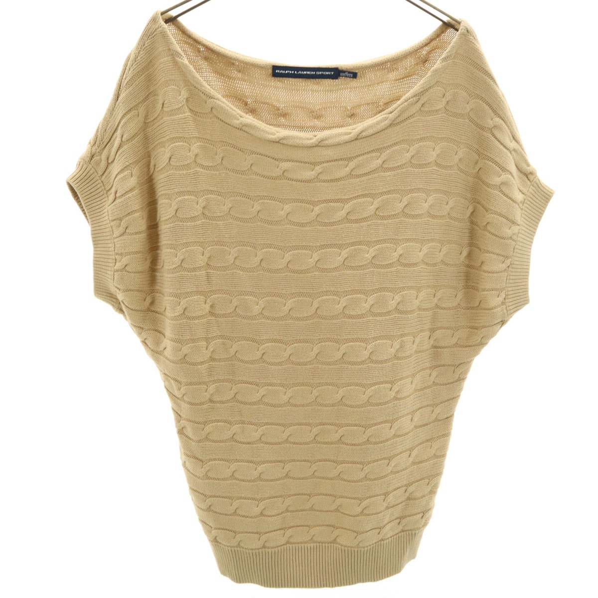 RALPH LAUREN SPORT ラルフローレンスポーツ フレンチスリーブ ニット M ベージュ セーター