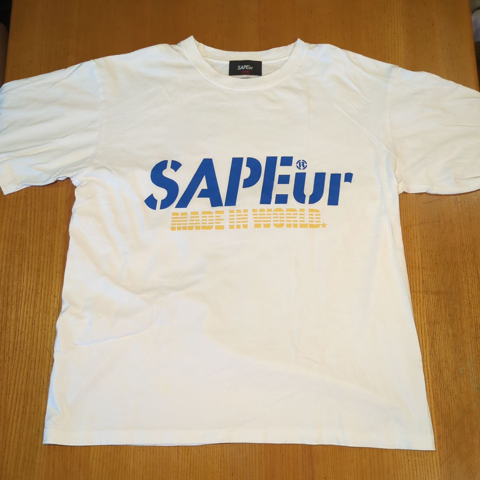 SAPEur Tシャツ Lサイズ / MADE IN WORLD　サプール