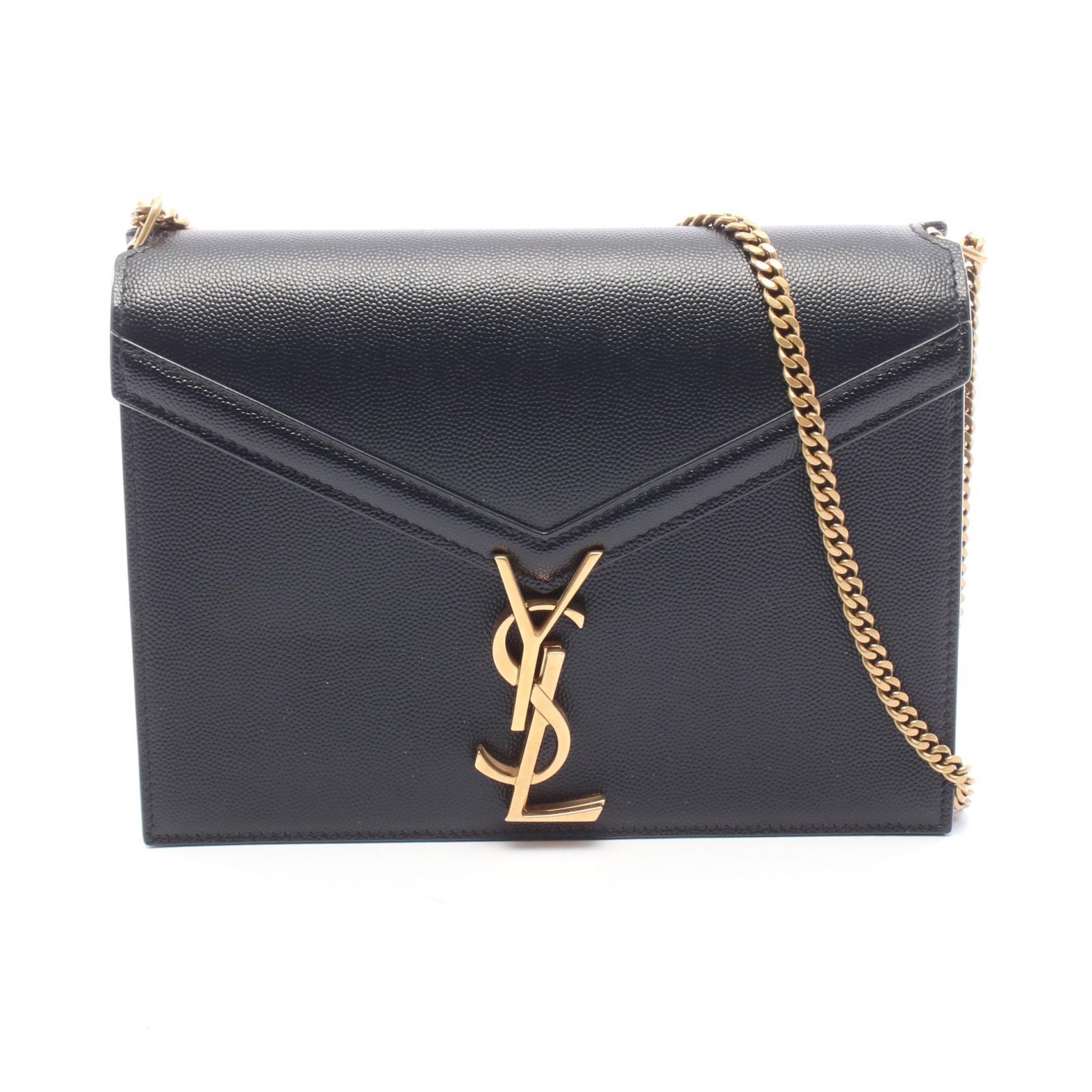 サンローランパリ SAINT LAURENT PARIS カサンドラ ショルダーバッグ バッグ レザー レディース ブラック系 532750 【中古】