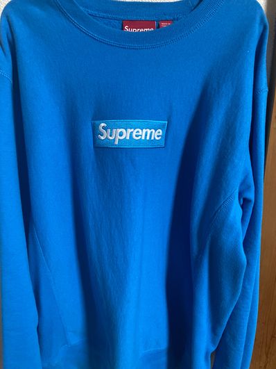 Supreme Box Logo Crewneck Sweatshirt "Blue" (18FW)