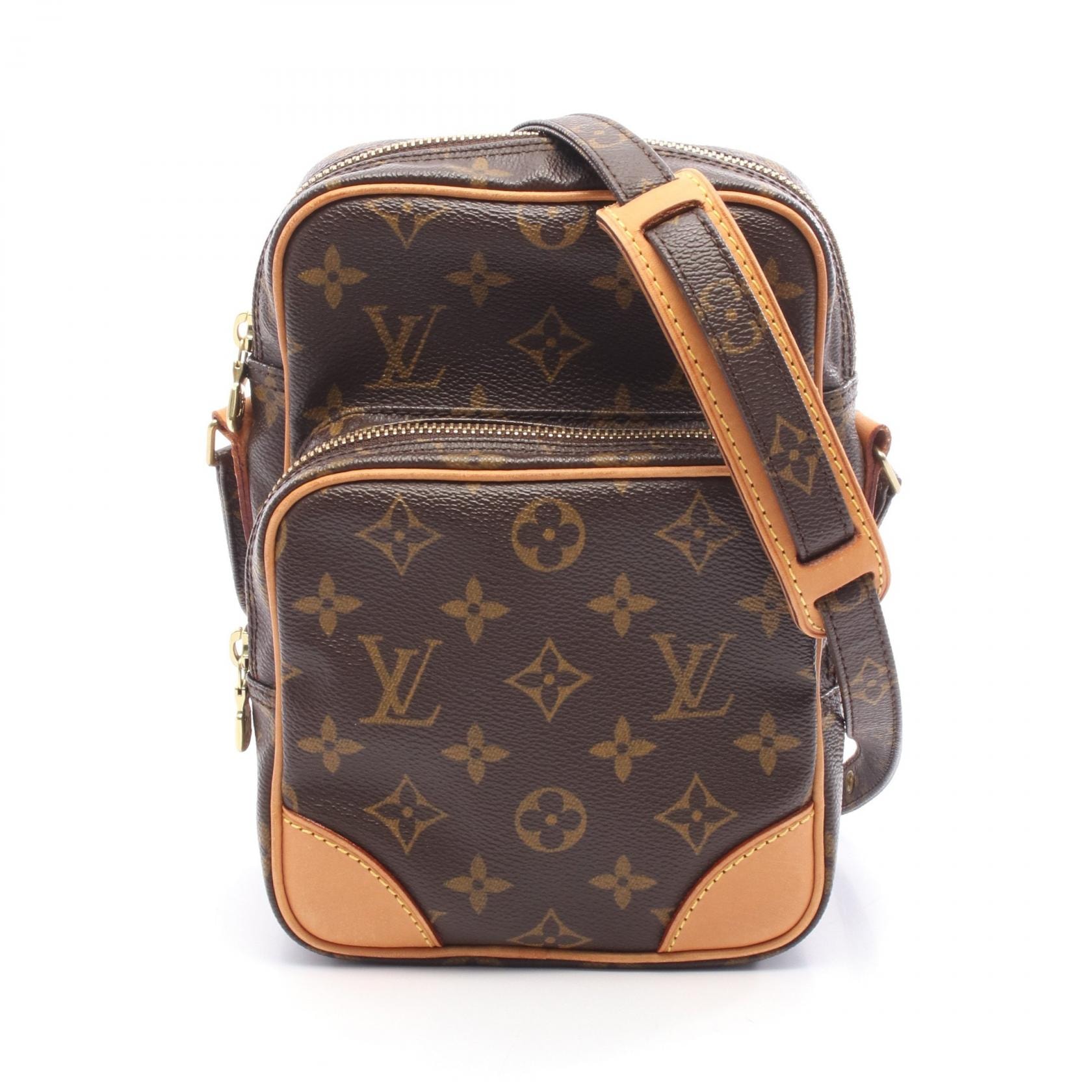 ルイ・ヴィトン LOUIS VUITTON アマゾン ショルダーバッグ バッグ PVCコーティングキャンバス レザー モノグラム レディース ブラウン系 M45236 【中古】