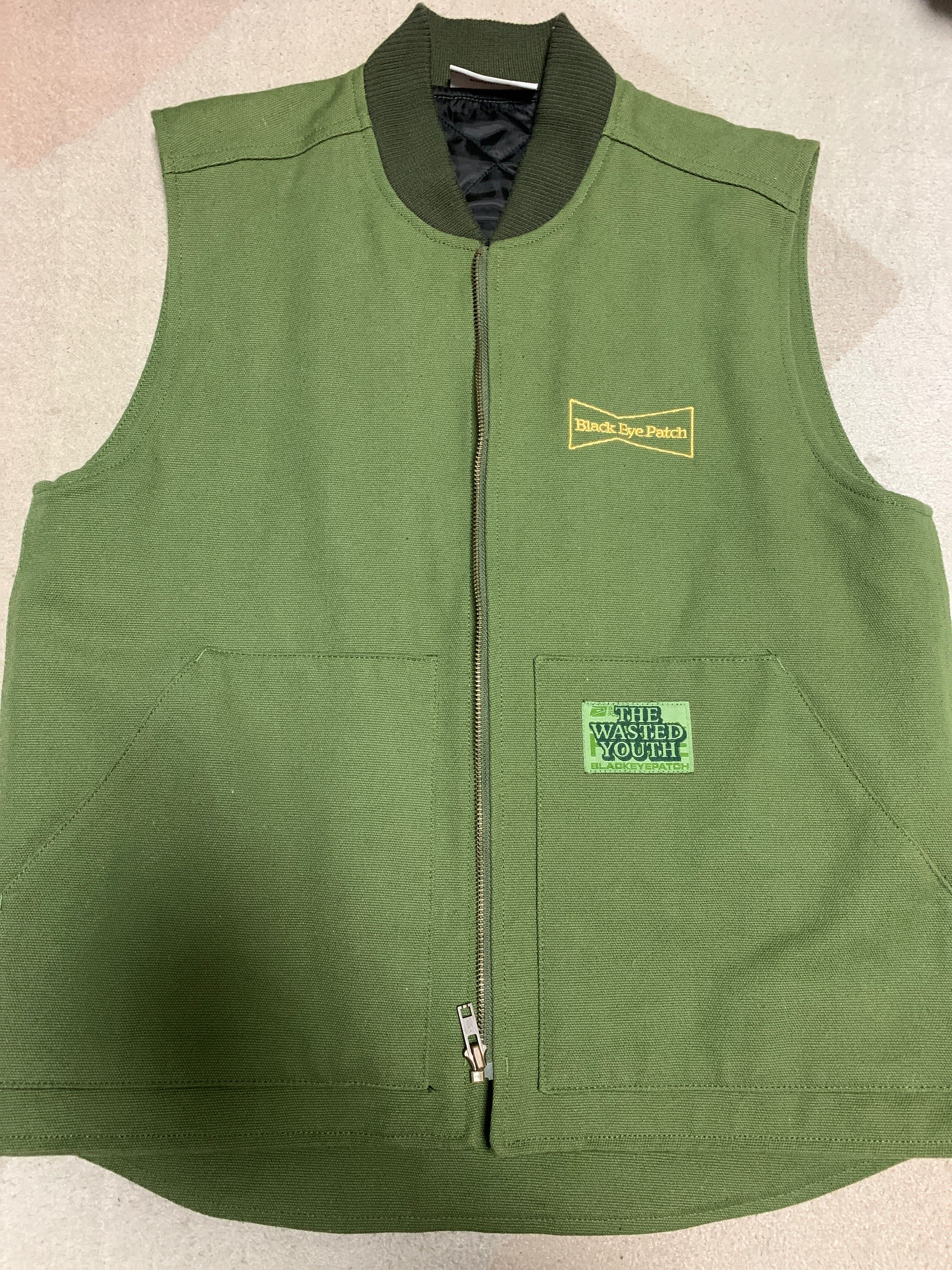 BlackEyePatch x Wasted Youth VEST "Olive" / VERDY