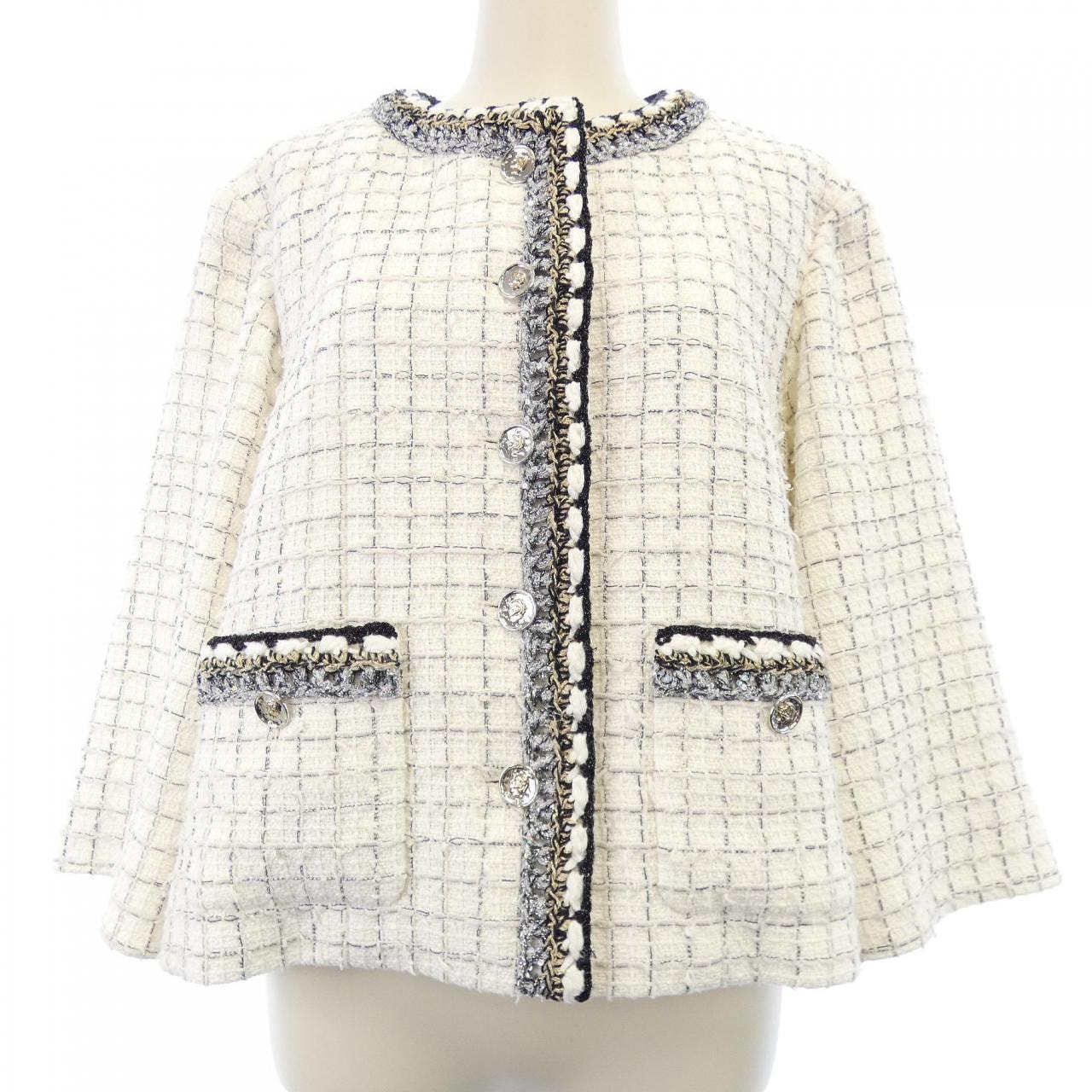 シャネル CHANEL LOOK4 P79364V71556 25S ノーカラージャケット