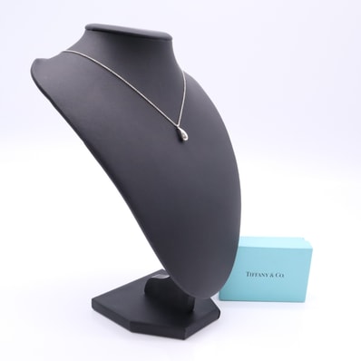 美品 TIFFANY&Co. ティファニー エルサ ペレッティ ティアドロップネックレス SV925 28827687 ネックレス シルバー シルバー レディース