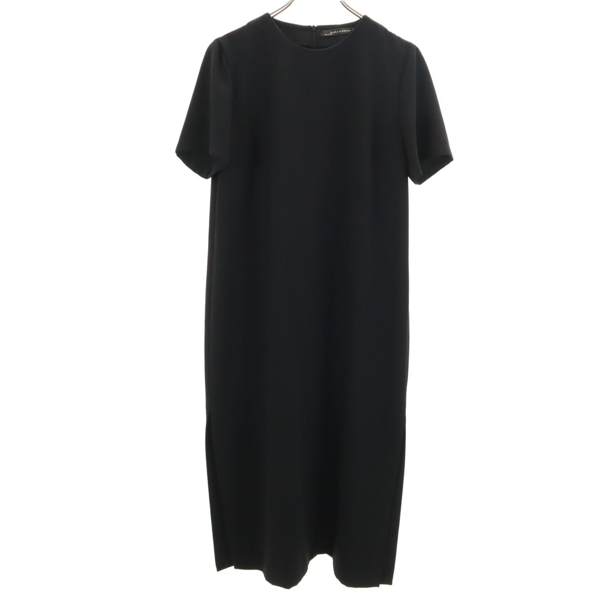 ZARA WOMAN ザラウーマン 日本製 半袖 ロングワンピース L ブラック