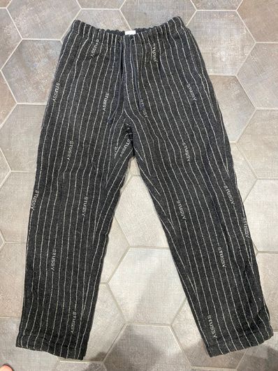 Stussy x Nike Striped Wool Pants "Black"