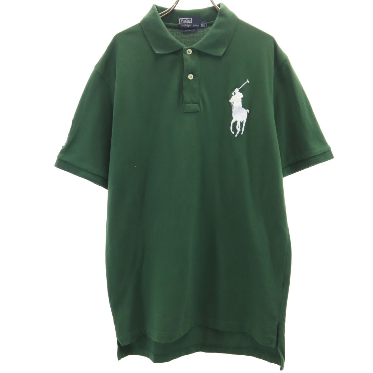 Polo by Ralph Lauren ポロバイラルフローレン ビッグポニー 半袖 ポロシャツ XXL グリーン 鹿の子地 ビックサイズ