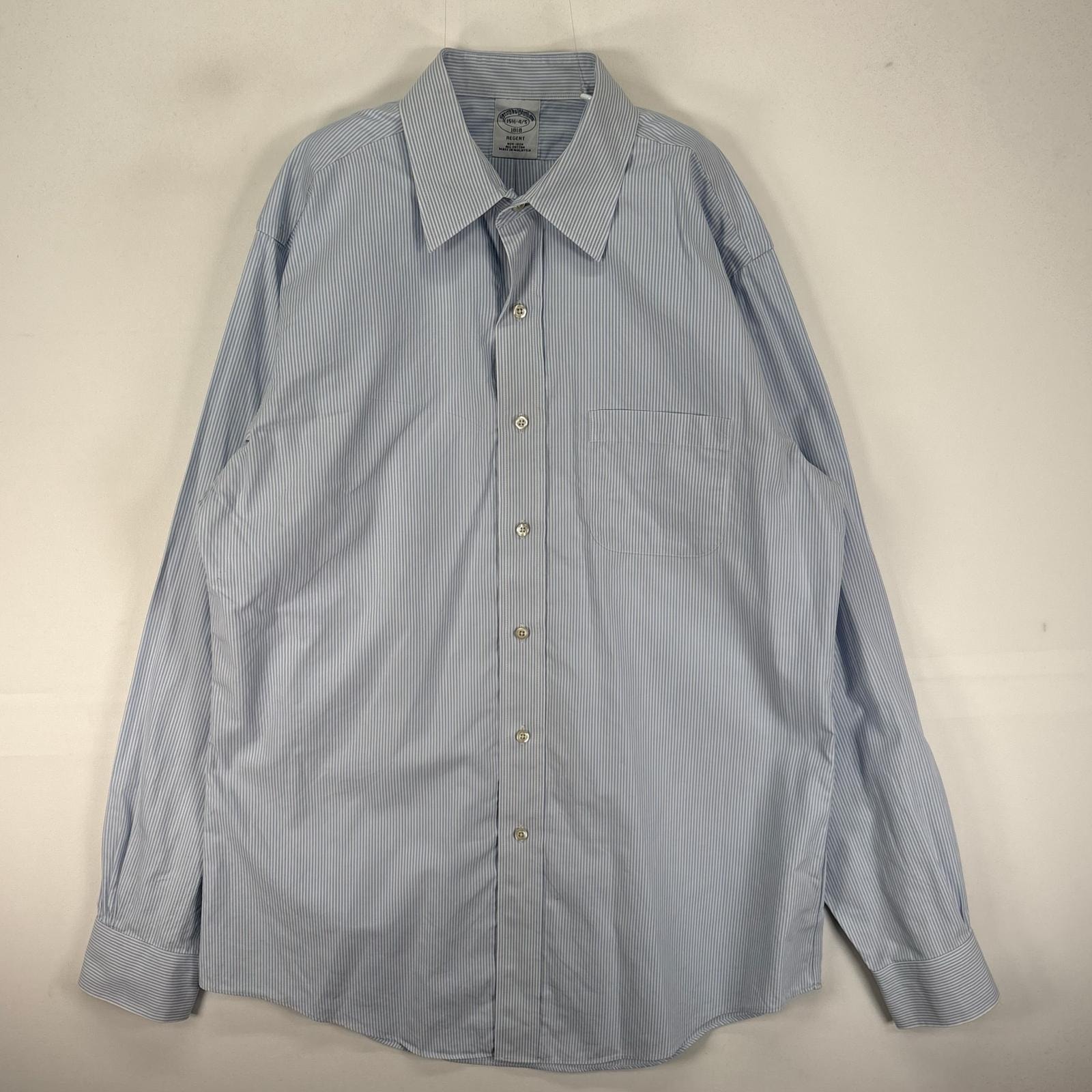 古着 ブルックスブラザーズ Brooks Brothers 長袖シャツ 1818 M  ブルー系 ストライプ メンズ