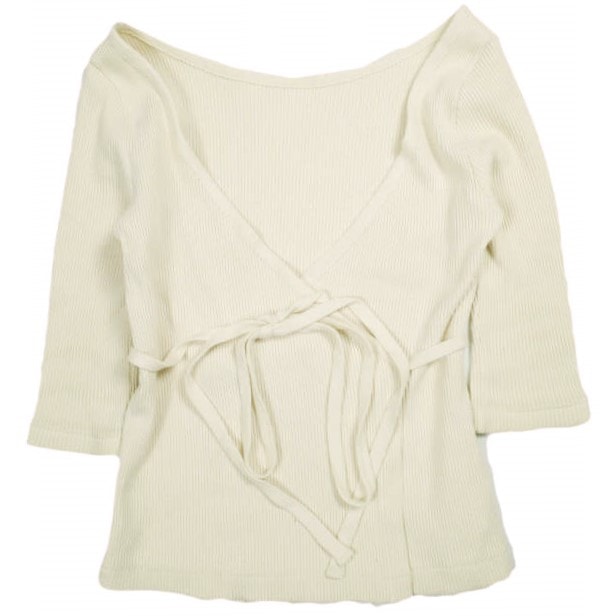 INSCRIRE アンスクリア 日本製 2way リブカシュクールカットソー I18SS-CUT10 Free IVORY コットン トップス g26111