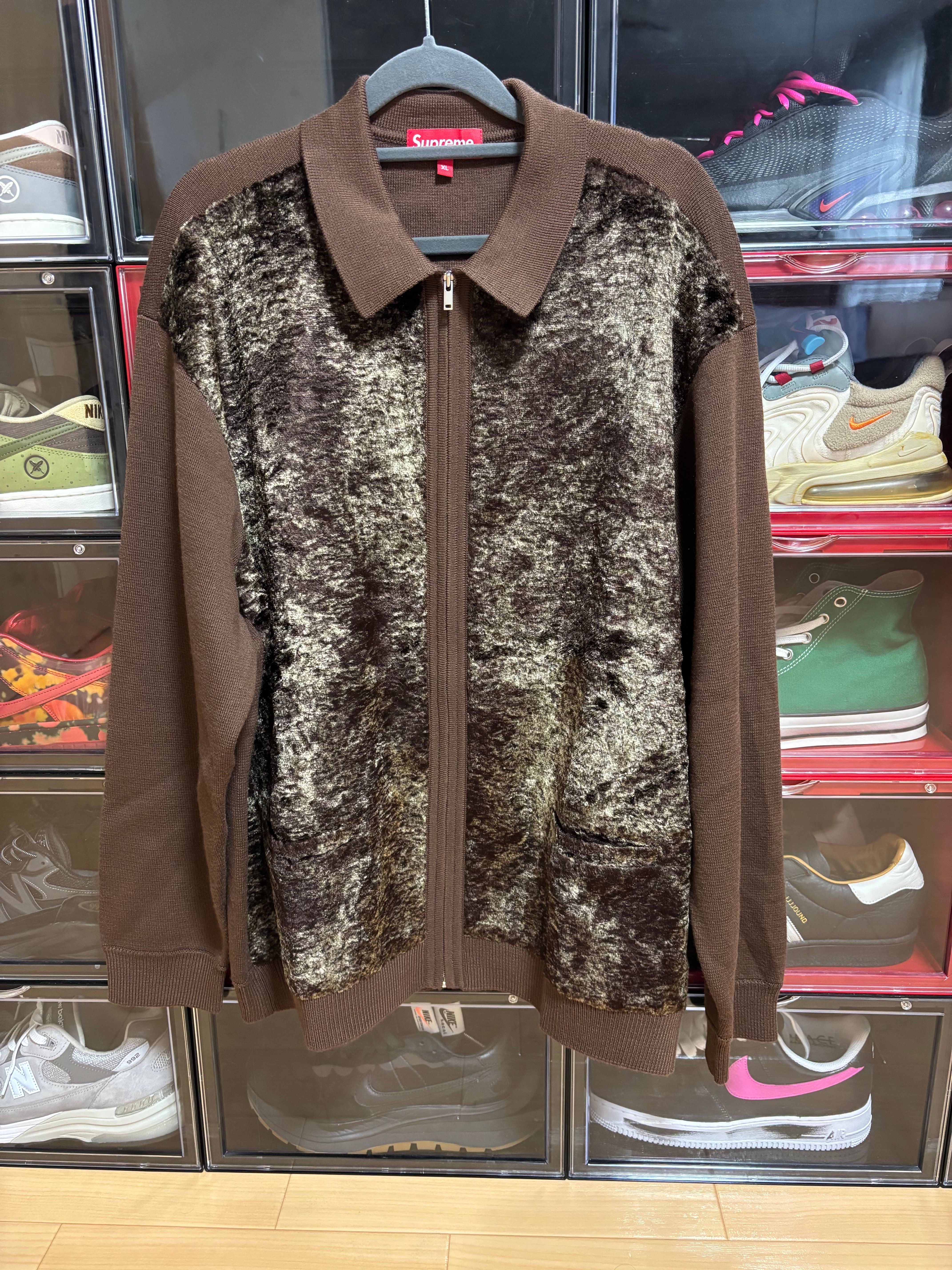 Supreme Faux Fur Zip Up Cardigan 