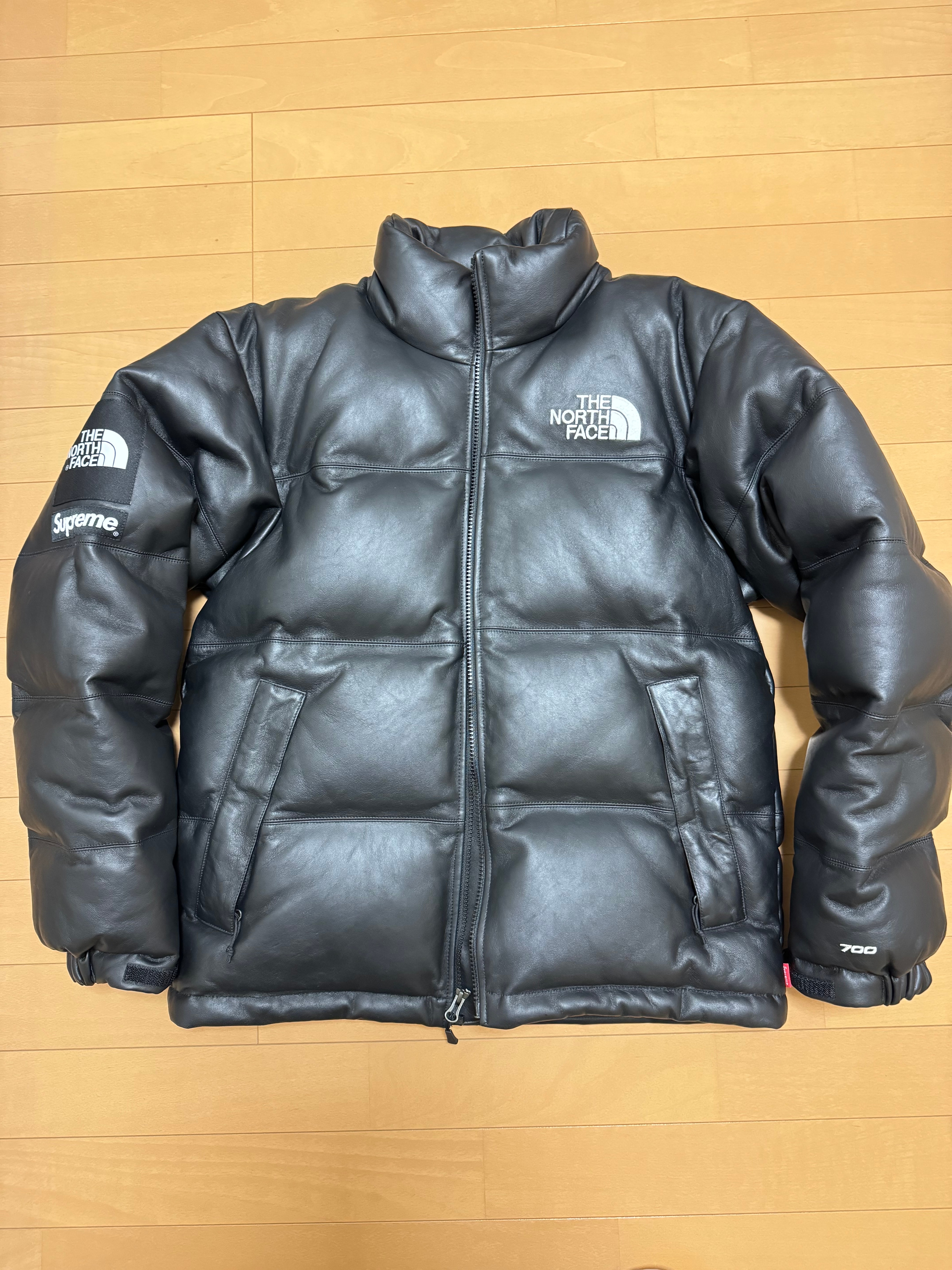 Supreme x The North Face Leather Nuptse Jacket "Black"