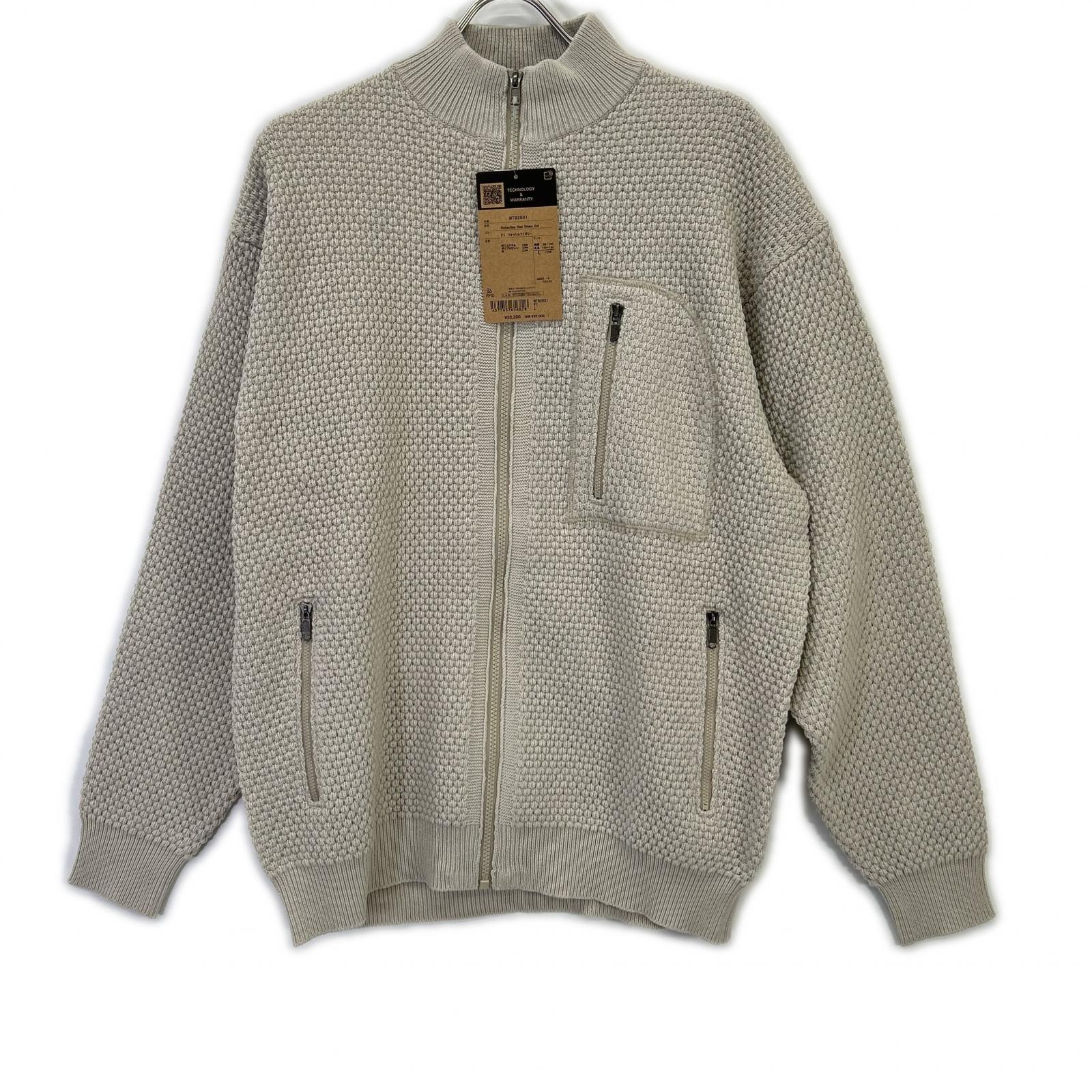 ノースフェイス NT92531 アイボリー ロックサーフェスウールドライバーズニット L