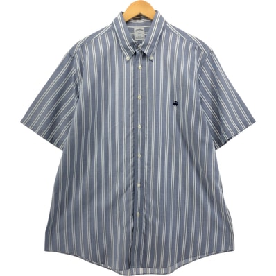 古着 ブルックスブラザーズ Brooks Brothers 346 半袖 ボタンダウン ストライプシャツ メンズXL相当/eaa553933