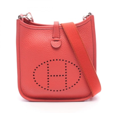 エルメス HERMES エヴリンTPM ショルダーバッグ バッグ レザー トリヨンクレマンス トリヨンクレマンス ブーゲンビリア T刻印(2015年製造) レディース レッド系 【中古】