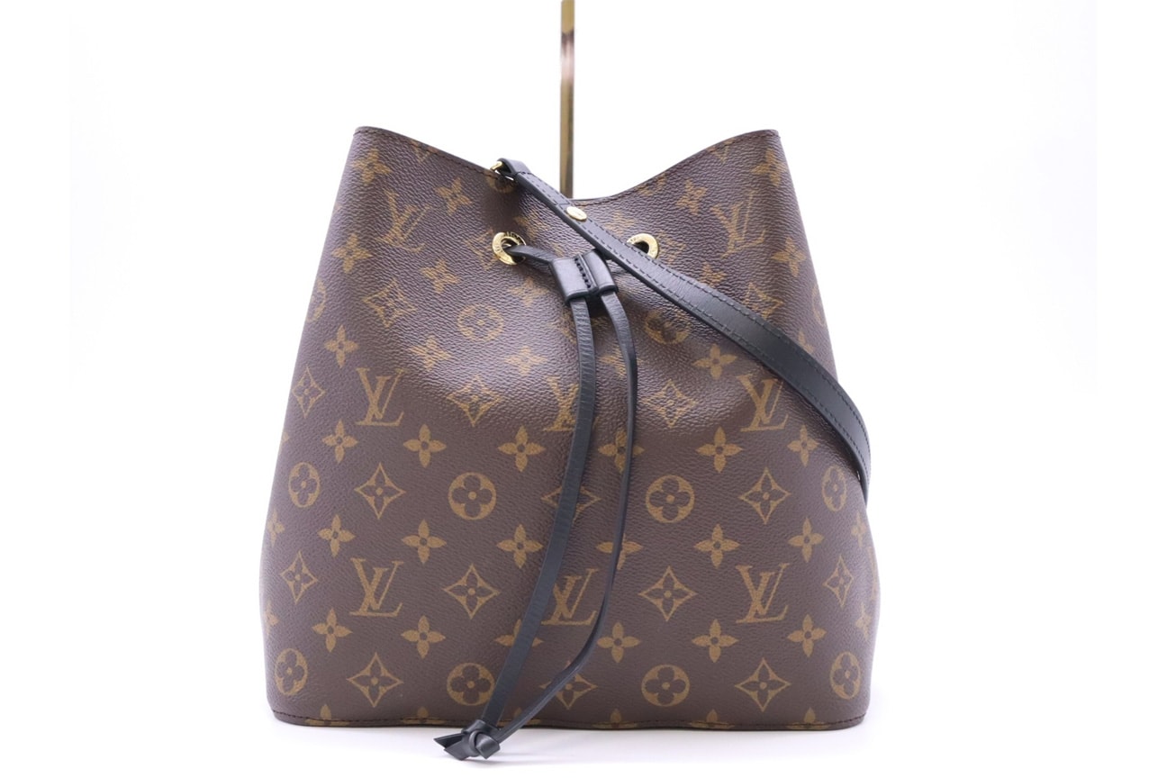 美品 LOUIS VUITTON ルイ・ヴィトン モノグラム ネオノエ M44020 2wayショルダーバッグ ブラウン ベージュ ブラック コーティングキャンバス メンズ