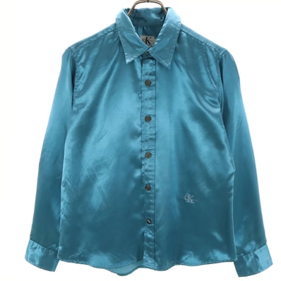 Calvin klein Jeans カルバンクラインジーンズ 90s オールド 長袖 シャツ M ブルー系