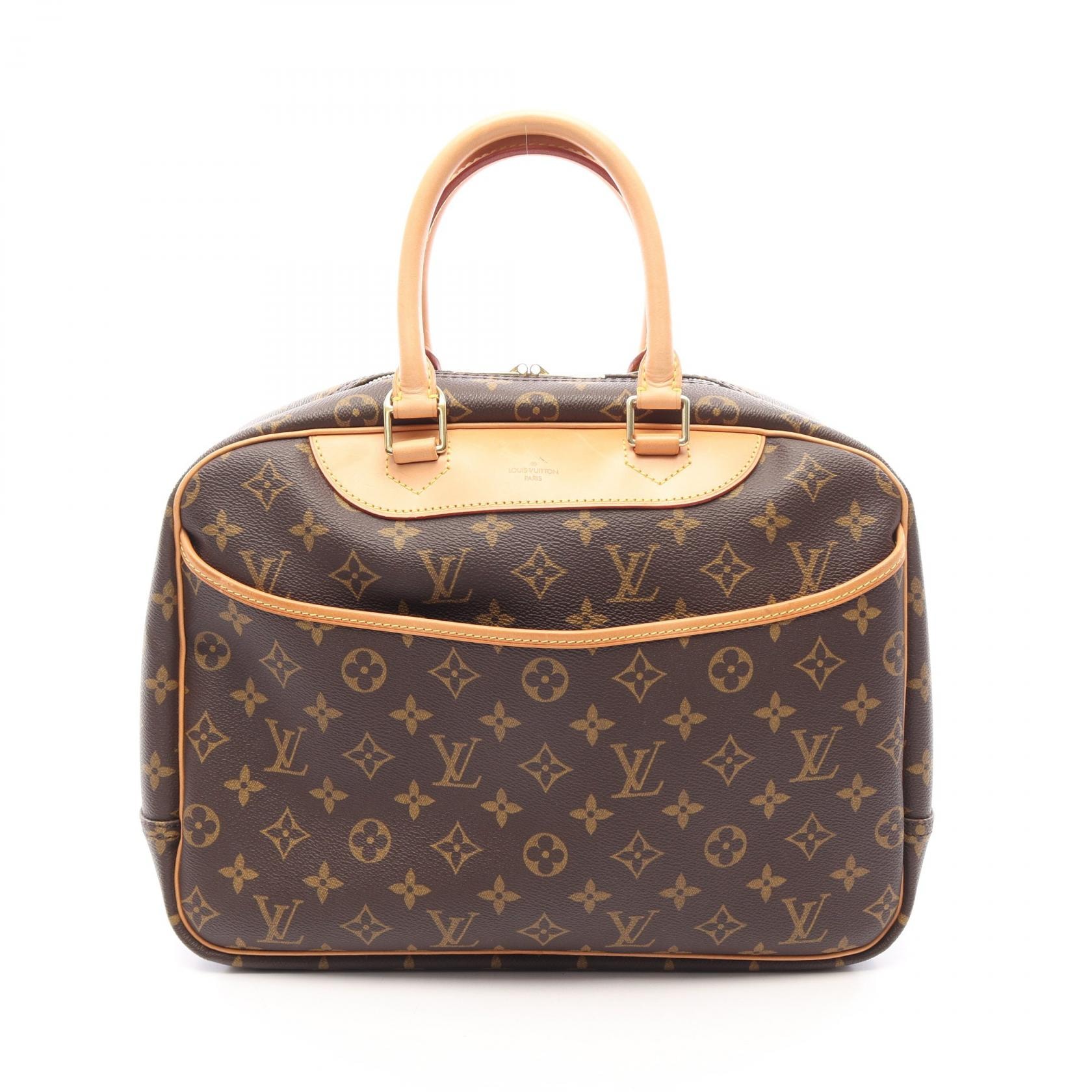 ルイ・ヴィトン LOUIS VUITTON ドーヴィル ボーリングヴァニティ モノグラム ハンドバッグ バッグ PVCコーティングキャンバス レザー モノグラム レディース ブラウン系 M47270 【中古】