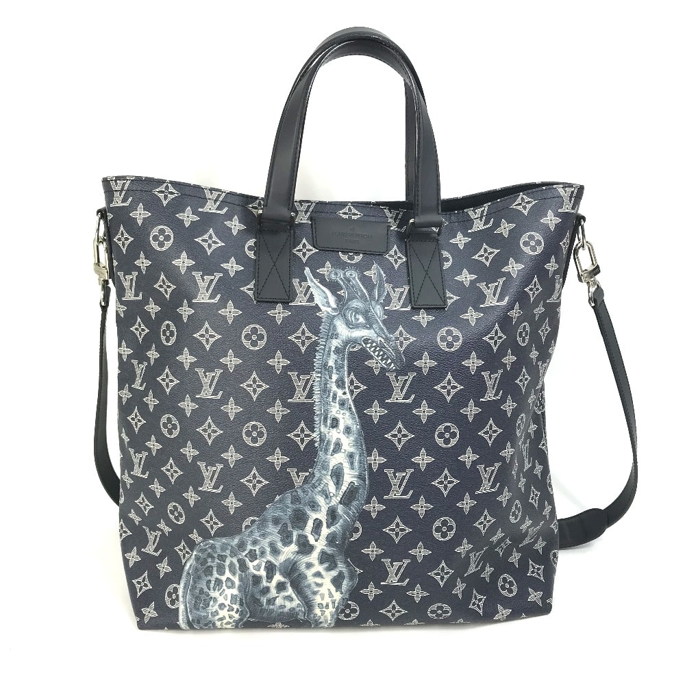 ルイヴィトン LOUIS VUITTON ジェイク アンド ディノス チャップマン M54127 モノグラムサバンナ 2WAY ショルダーバッグ 斜め掛け トートバッグ モノグラムサバンナキャンバス ネイビー