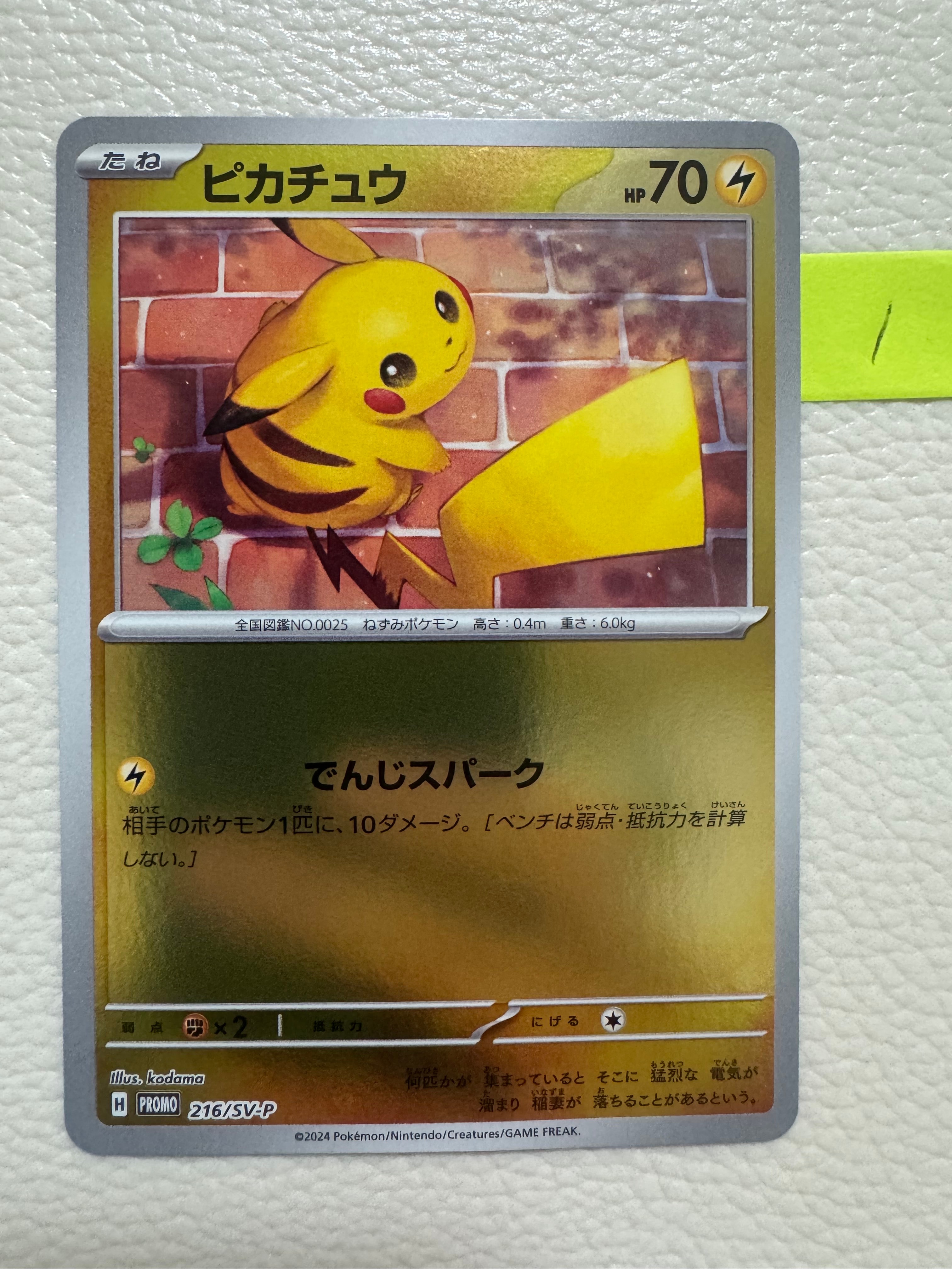 ピカチュウ P [SV-P 216](プロモカードパック「ポケカの夏がキタ!プロモカードGetキャンペーン!」)