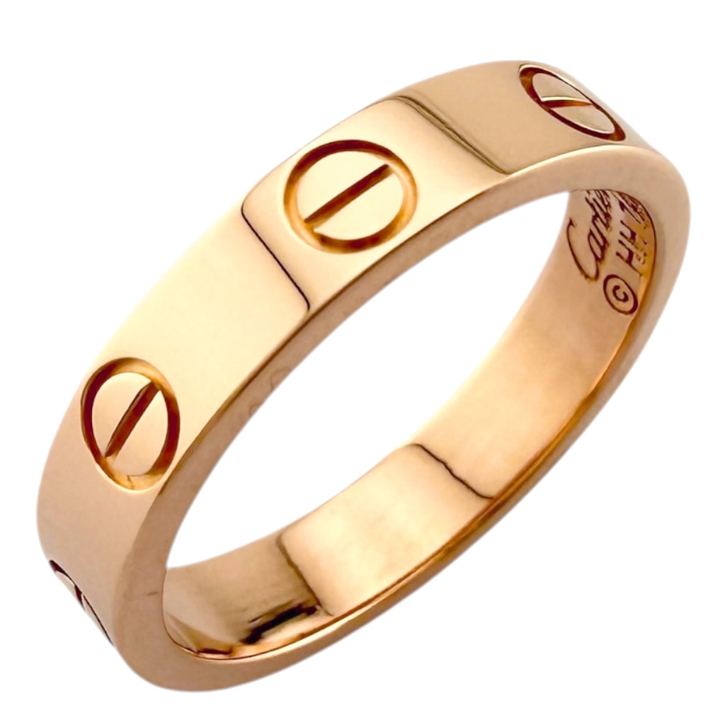 カルティエ ミニラブ リング 指輪 9号 18金 K18ピンクゴールド レディース CARTIER  中古