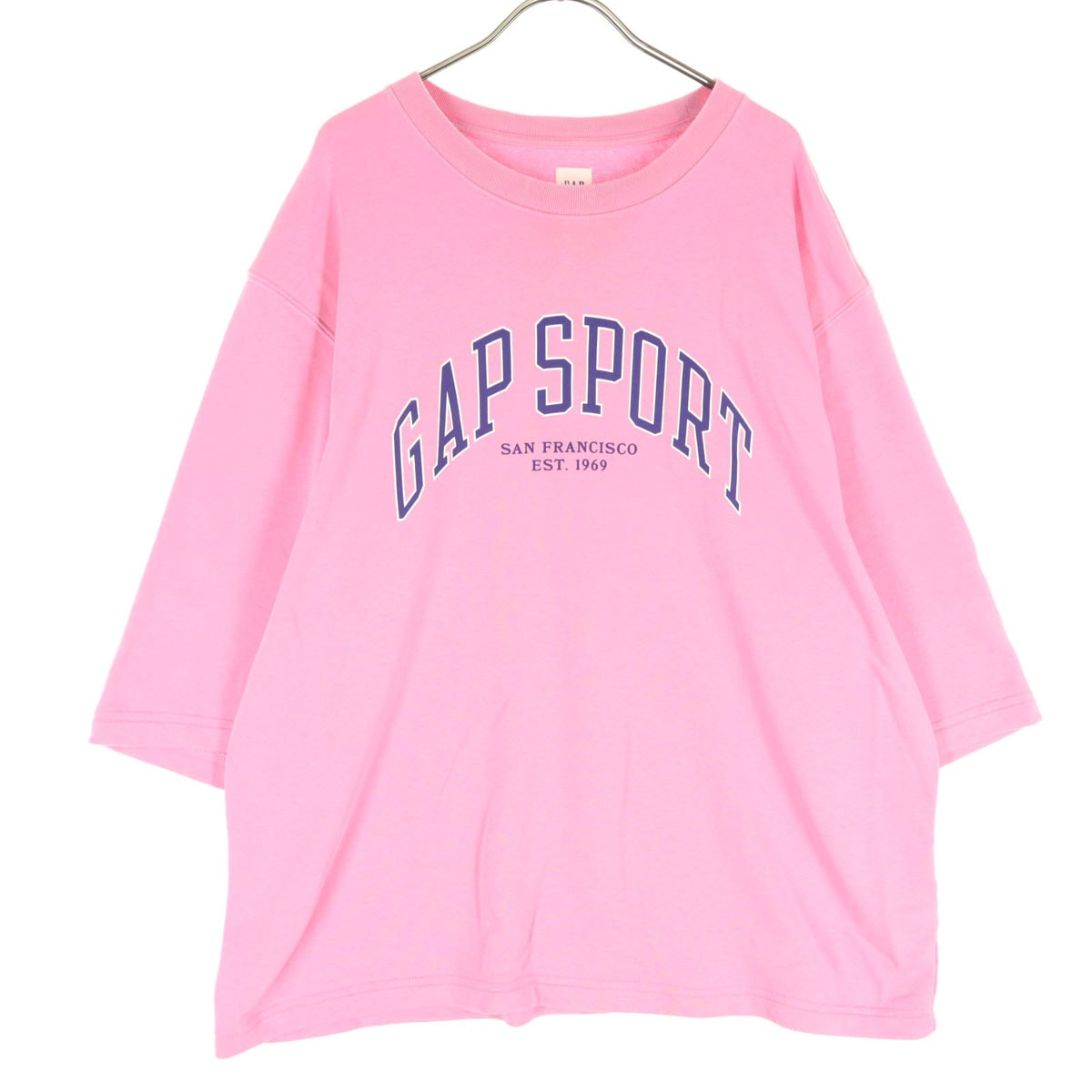GAP ギャップ ロゴプリント 半袖 スウェット Tシャツ L ピンク