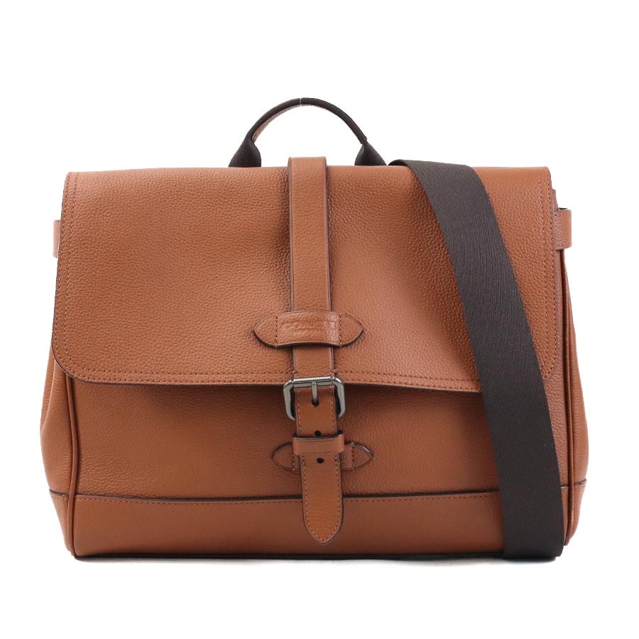 コーチ COACH ショルダーバッグ レザー ブラウン メンズ【中古】 55839k