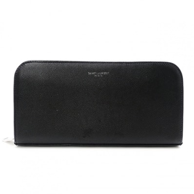 SAINT LAURENT サンローラン 長財布 レザー ブラック シルバー金具