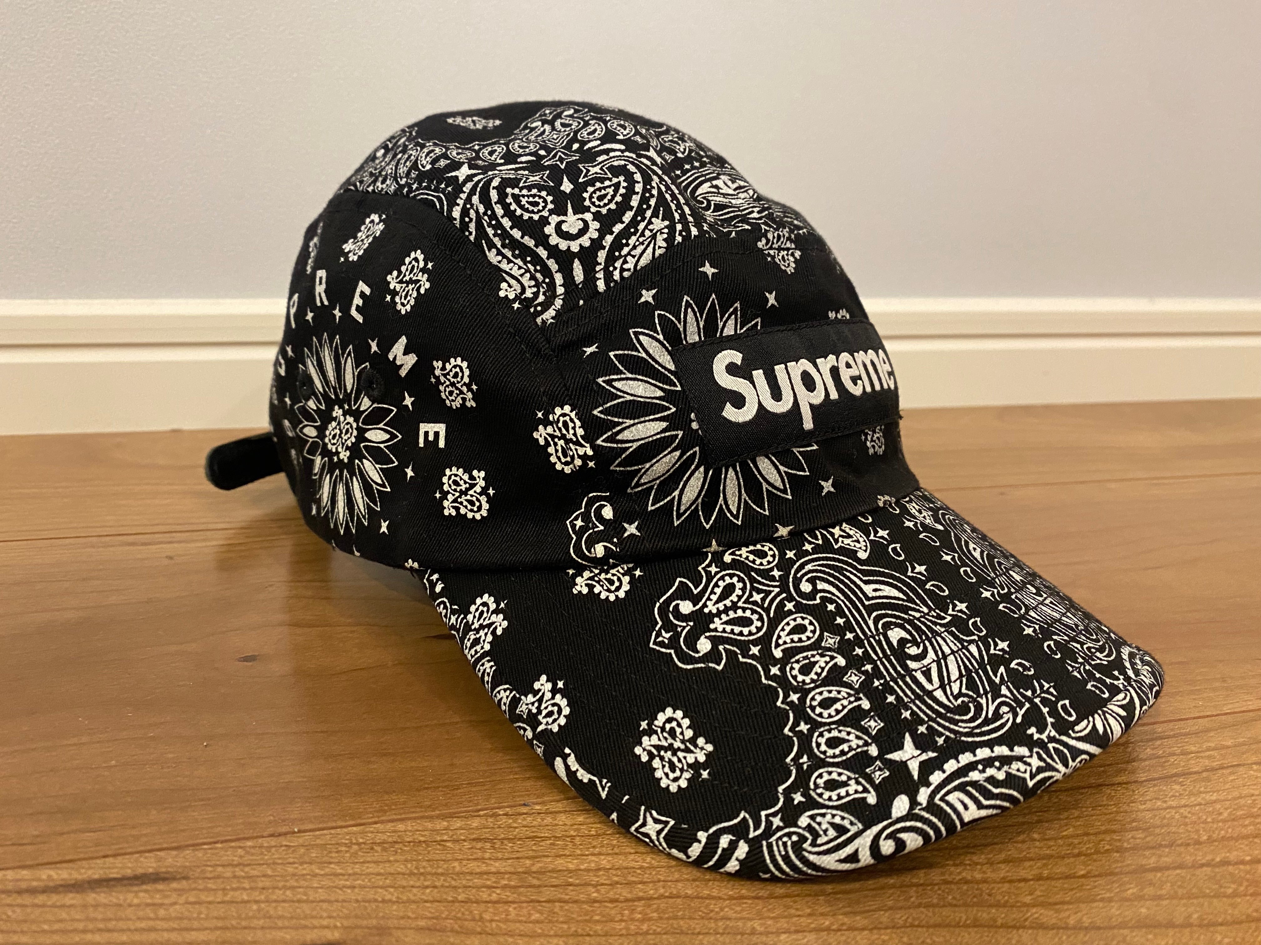 Supreme Bandana Camp Cap "Black"