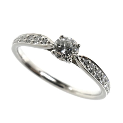 TIFFANY&Co. ティファニー Pt950プラチナ ハーモニー リング・指輪 ダイヤモンド0.24ct 9.5号 2.6g レディース【中古】【美品】