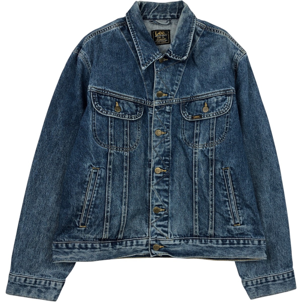 古着 リー Lee BASIC JACKET デニムジャケット Gジャン メンズXL相当/eaa630366
